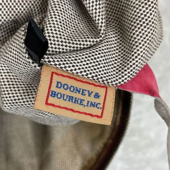 Vtg Dooney and Bourke Purse Shoulder Bag Brown Ostrich Leather - Picture 15 of 15